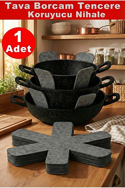 MİMOZA PARK Pan, Pot and Glass Protector Anti-Scratch Felt Trivet 30X30 cm 1 ...