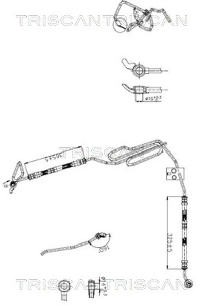 TRISCAN Steering System Hydraulic Hose From Hydraulic Pump To Steering Gear A...