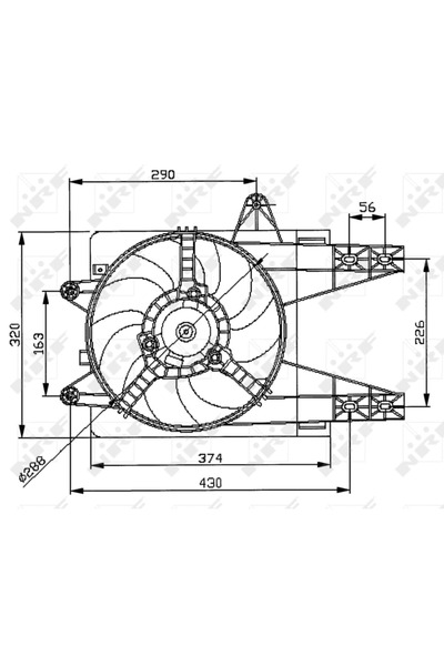 NRF Ventilator Radiator Fiat Punto Lancia Y