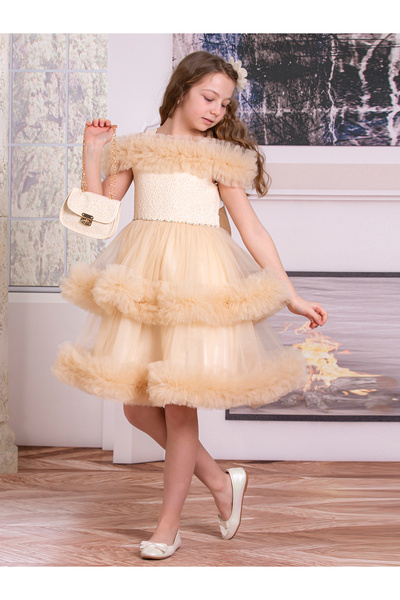 SÜSLÜ PİNK KİDS Girls' Princess Tulle Dress