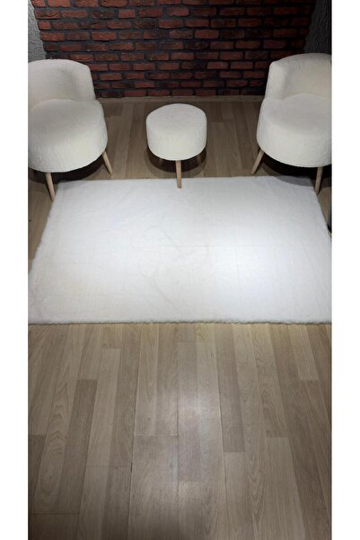 LILYUM LUX PELUŞ KREM HALI, KAYMAZ, MAKİNEDE YIKANABİLİR