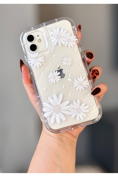 MİRAZ TASARIM حافظة شفافة واقية من الصدمات بنمط ديزي لهاتف آيفون 11