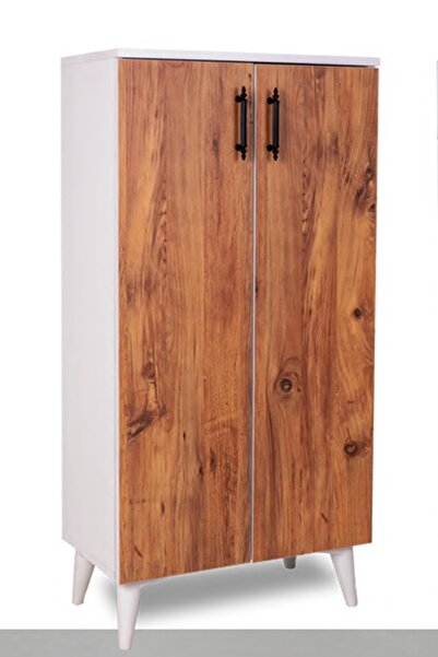 OnurEvimde 2 Kapaklı 4 Raflı Ayakkabılık Dolap Çok Amaçlı Dolap Kiler Dolabı ...