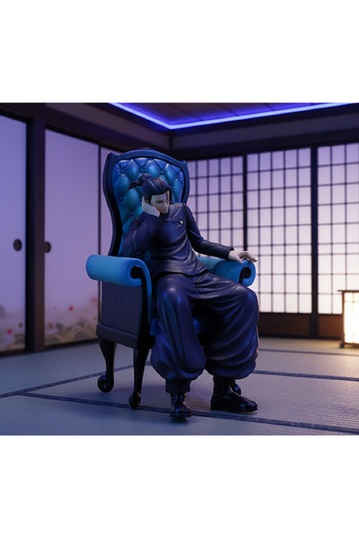 hediyeconcepti تمثال شخصية ذكر غامضة جالسة على كرسي العرش من سلسلة جوجوتسو كا...