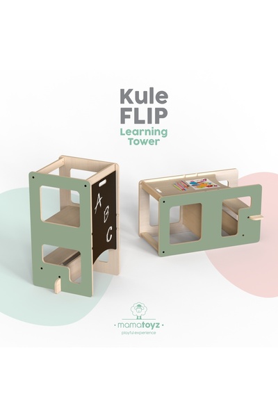 Evelise Multifunctional learning tower Kule Flip, Mint, MamaToyz
