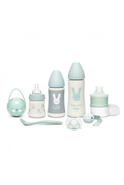 Evelise Welcome baby set, green, Hygge Suavinex