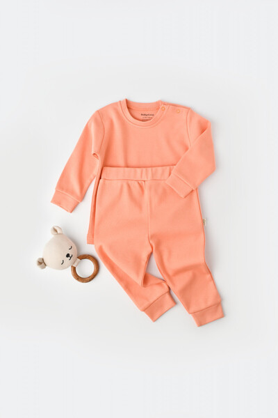 Evelise Setbluzitacumanecalungasipantalonilungi-bumbac100%-RozBabyCosy(Marime...