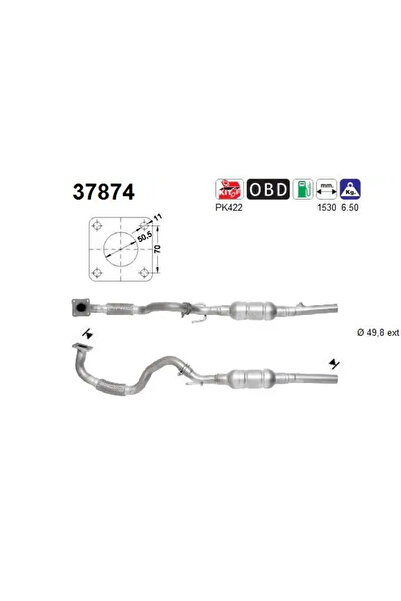 As Catalizator Seat Leon/Toledo 2 Vw Bora/Golf 4/Golf Van 4
