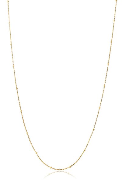 zelvona قلادة فولاذية ذهبية 45 سم