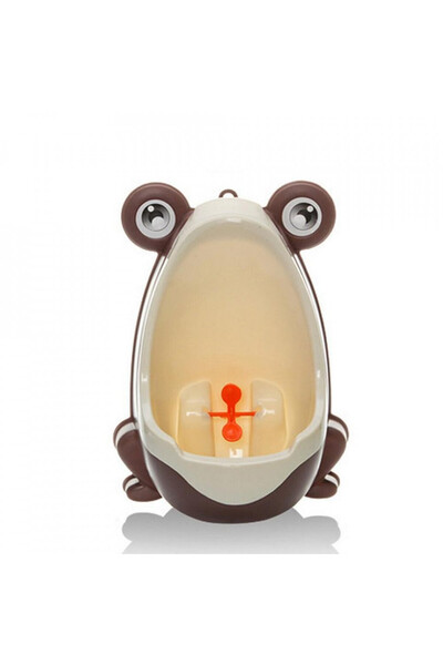 Evelise Drool Frog Urinal for Boys (Color: Brown)