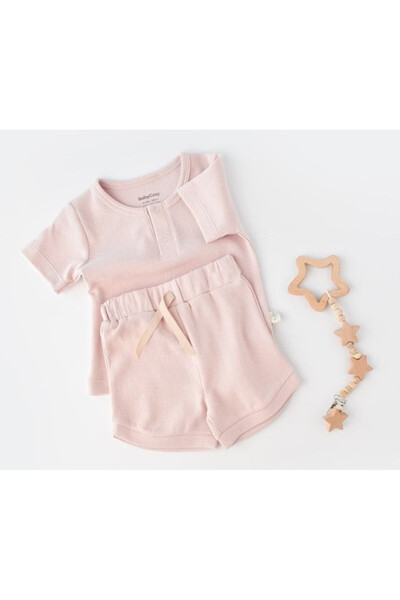 Evelise Settricoucupantaloniscurti-100%bumbac-RozBabyCosy(Marime:18-24Luni)