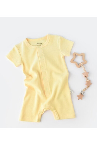 Evelise Salopetacupantaloniscurti-100%bumbac-GalbenBabyCosy(Marime:18-24Luni)