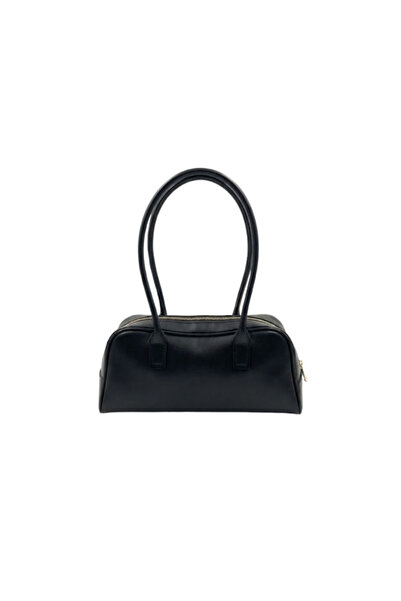 Valenora حقيبة يد نسائية سوداء ذات مقبض طويل على شكل عصا الباجيت