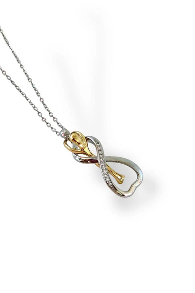 BRIDEIST WEDDING CO Double Color Elegant Necklace with Infinity Figure – Styl...