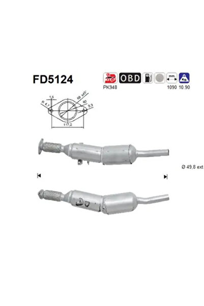 As Filtru Funingine/Particule Sist.De Esapament Renault Fluence/Megane 3/Mega...