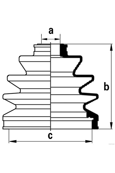 HERTH BUSS JAKOPARTS Монтаж на маншон на задвижващия вал Infiniti QX4 Nissan ...