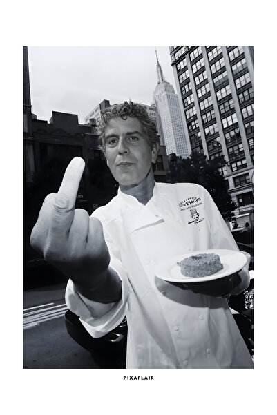 Pixaflair - Legends - Anthony Bourdain - Tablo - Çerçevesiz Poster