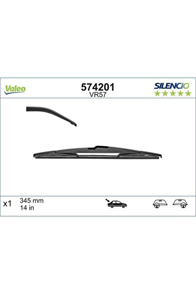 VALEO Stergator Luneta Silencio Conventional 345 Mm Vr57