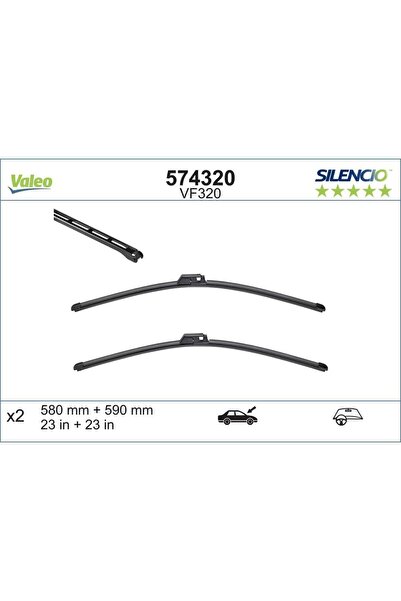 VALEO Set Stergatoare Silencio X.trm 580/590 Mm Vf320