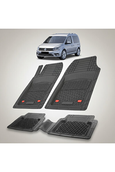 TEAMCAR Πατάκια δαπέδου τύπου Tavita συμβατά με Volkswagen Caddy 2015-2020, Μ...