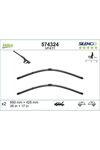 VALEO Set Stergatoare Silencio X.trm 650/425 Mm Vf411