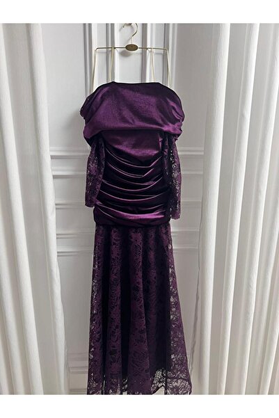 CONTENU Soft velvet lace dress