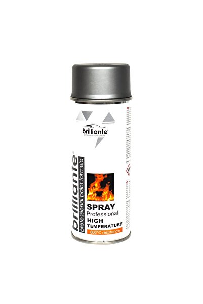 BRILLIANTE High Temperature Spray Paint (Silver) 400Ml