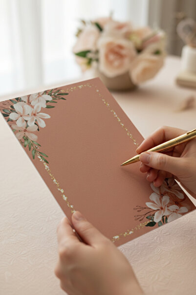 Renkli Zeka A5 Floral Notepad – 110 Gr Thick Paper Notepad 50 Sheets Notepad