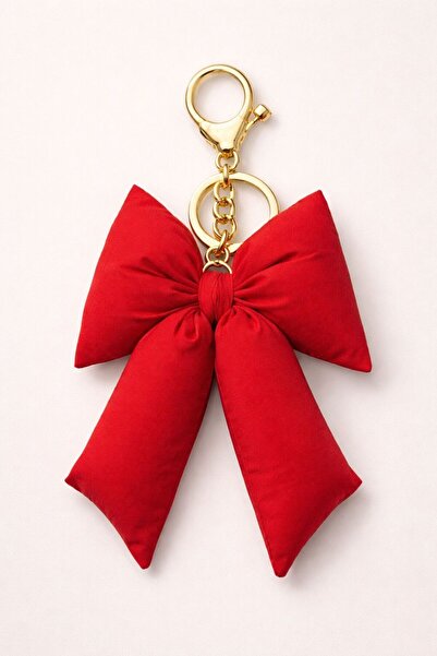 thesecret desire حلية ملونة على شكل فيونكة لحقيبة المفاتيح (مع مشبك معدني ذهب...