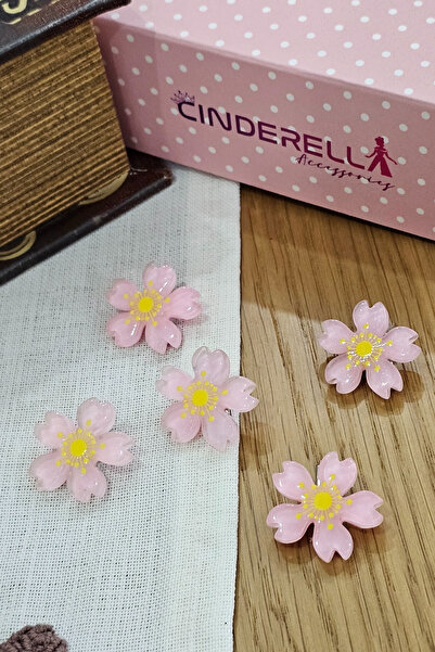 Cinderella 5-dijelni set mini ukosnica sa slatkim trešnjinim cvetom, roze - ž...