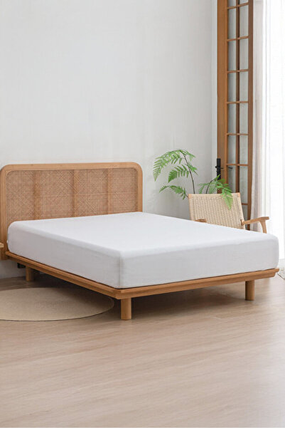 BRANCO TASARIM Cotton Double Elastic Fitted Sheet, 80% Cotton - 20% Lyocell