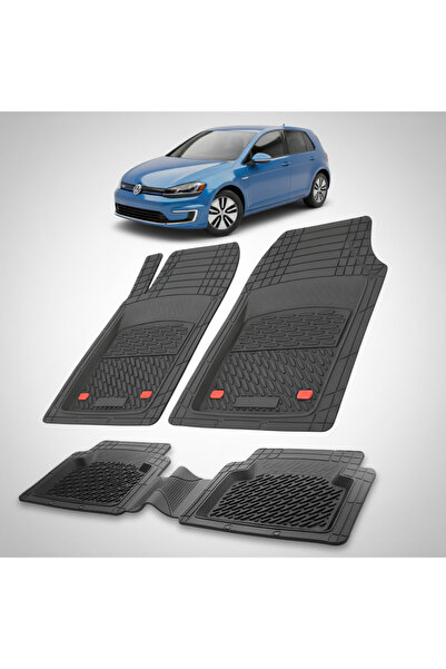 TEAMCAR Πατάκια Μοκέτας Τύπου Trivet Συμβατά με Volkswagen e-Golf, Μαύρα