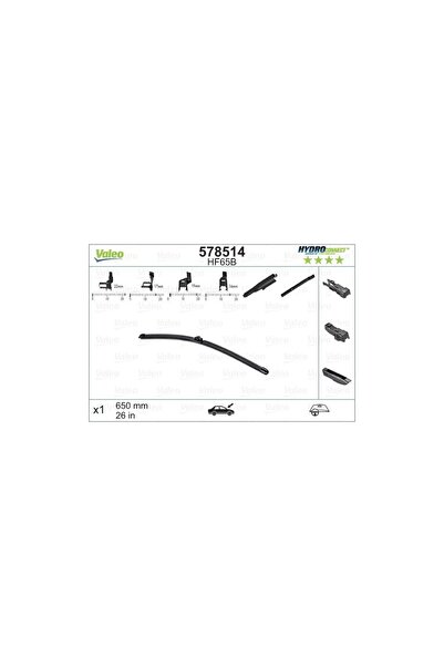 VALEO Wiper Hydroconnect Hf-Hr 650 Mm