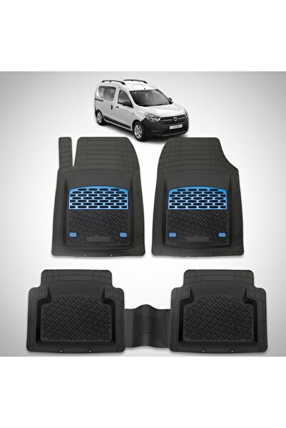 TEAMCAR Covorașe tip tavă compatibile cu Dacia Dokker, albastre