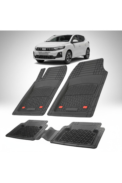 TEAMCAR Πατάκια Μοκέτας Τύπου Λεκάνης Συμβατά με Dacia Sandero III Facelift 2...