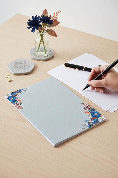 Renkli Zeka A5 Çiçek Notepad – 110 Gr Kalın Kağıt Bloknot 50 Yaprak Not Defteri