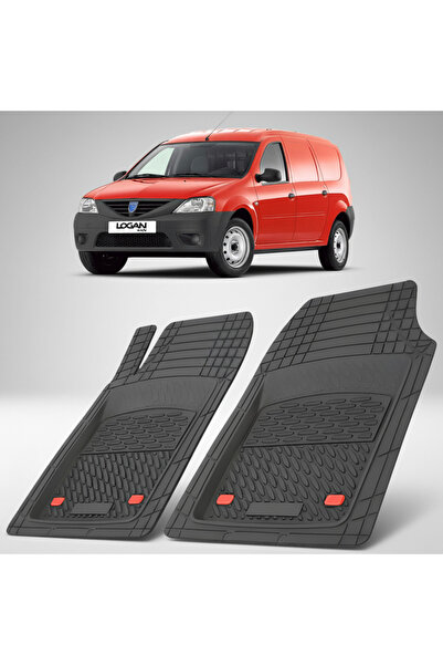 TEAMCAR Πατάκια δαπέδου τύπου δίσκου συμβατά με Dacia Logan VAN 2007-2012, Μαύρα