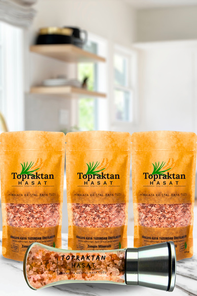 topraktan hasat odağında lezzet gizli 3 x 500 Gr Himalaya Kristal Kaya Tuzu G...