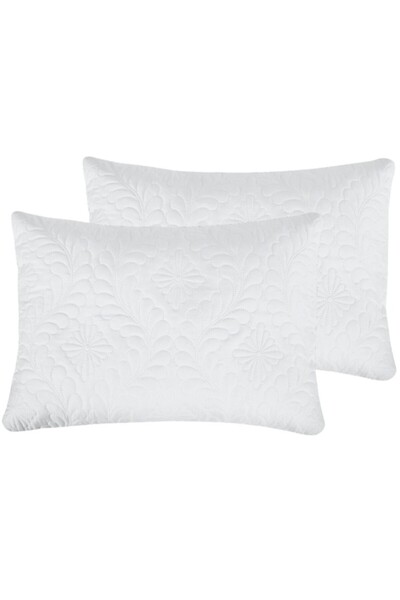 Belina SET 2 PERNE MATLAZATE ALBE 50 × 70 CM