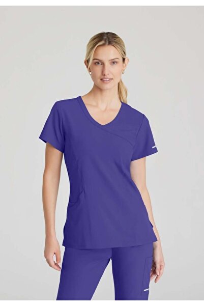 SKECHERS بلوزة - سكراب طبي نسائي Reliance من سكيتشرز باللون البنفسجي