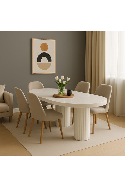 Arvessohome Ada 180x90x75cm (36MM KALIN KENARLI) Yemek Masası SADECE MASADIR