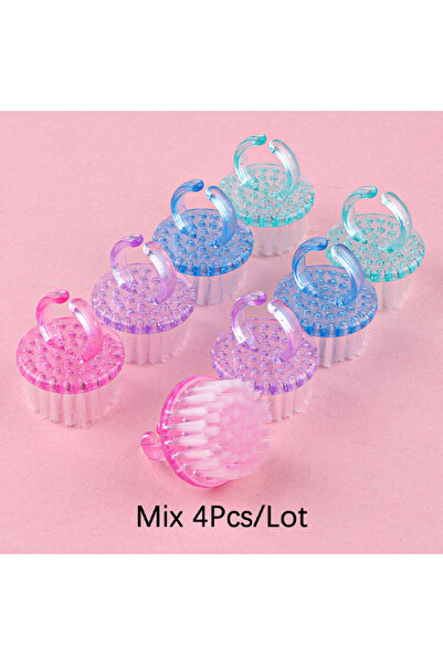 Choice9 مجموعة من 4 قطع (قطعتان/4 قطع/10 قطع) من فرش تنظيف الأظافر الصغيرة بم...