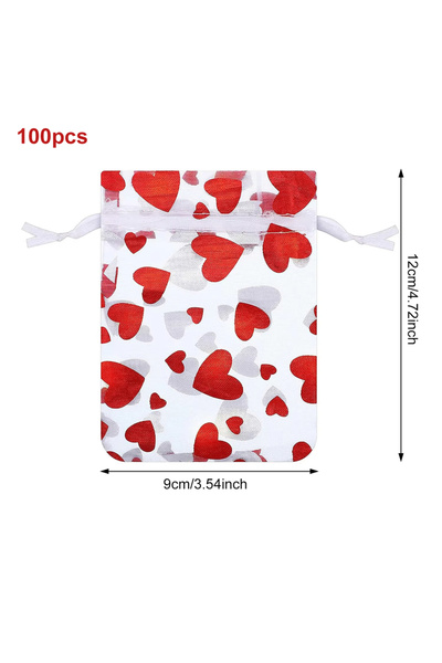 Choice 9x12CM 100pcs 50/100Pcs Valentine's Day Wedding Party Gift Bags Love H...