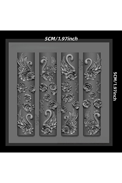 Choice قالب سيليكون ثلاثي الأبعاد أنيق على شكل زهرة البجعة والوردة PF-507، قا...