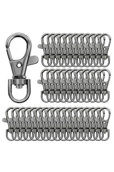 Choice 30PCS black 10/30/50 Pcs Key Chain Clip Hooks Swivel Clasps Lanyard Sn...