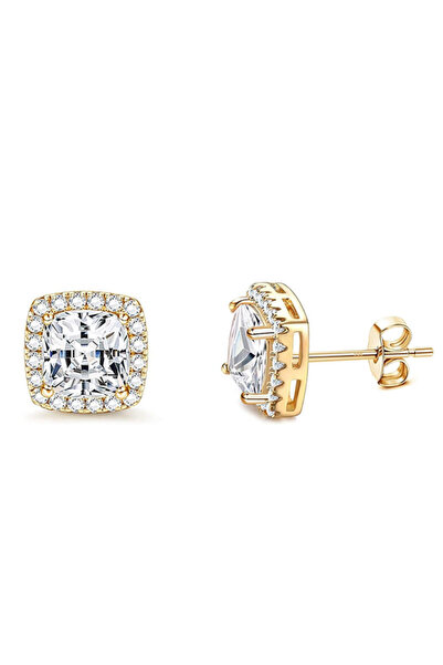 Choice DM56-type2 1-4pair Stud Earrings for Women Men 18K Gold Plated Hypoall...