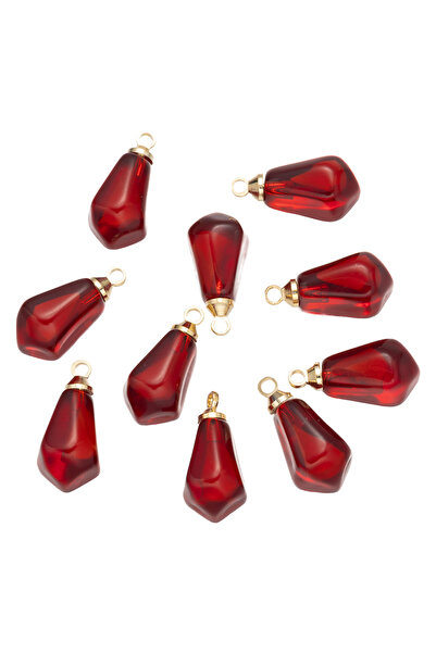 Choice Oxblood Red 10pcs Red Pink Pomegranate Seed Resin Charm Pendants for D...