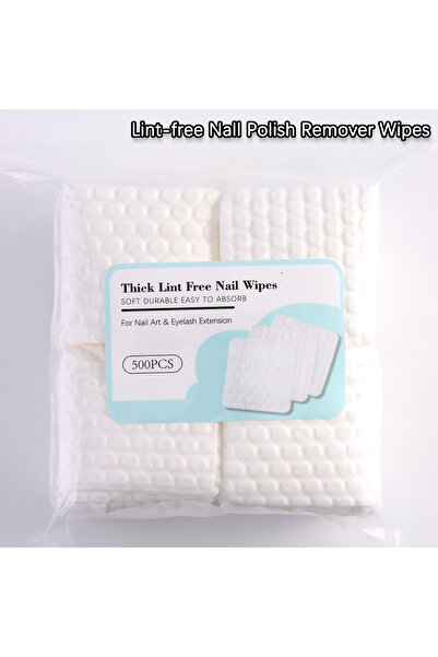 Choice 500pcs Soft Disposable Nail Polish Remover Pads - Lint-Free Soak Wipe ...
