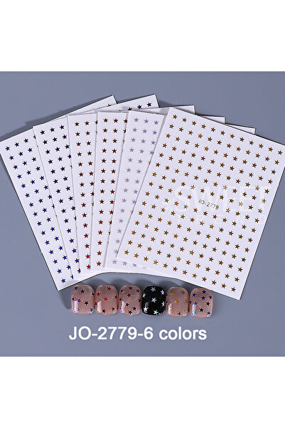 Choice JO-2779-6 colors 6/12pcs Cute Love Heart Nail Stickers 3D Self-Adhesiv...