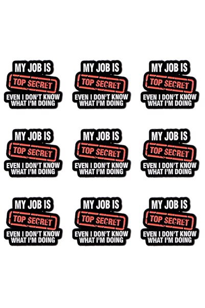 Choice 9 قطع من دبابيس المينا المزينة بعبارة "وظيفتي هي" - بروشات نسائية أنيق...